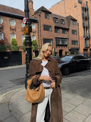 Ella | Suède trenchcoat