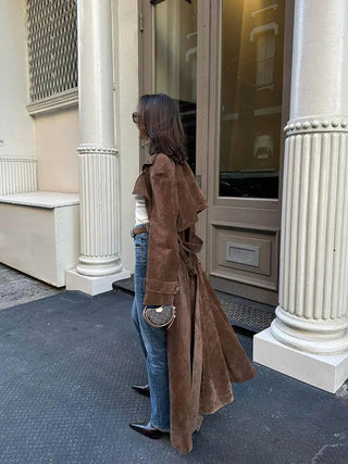 Ella | Suède trenchcoat