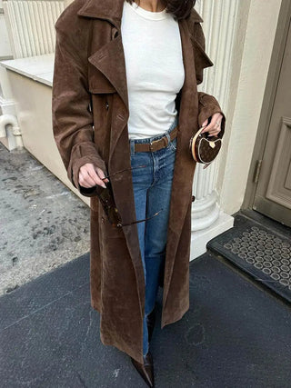 Ella | Suède trenchcoat
