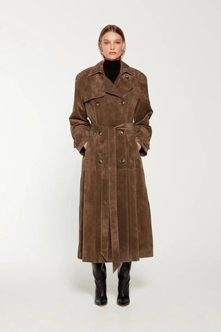 Ella | Suède trenchcoat