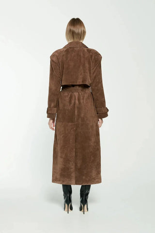Ella | Suède trenchcoat