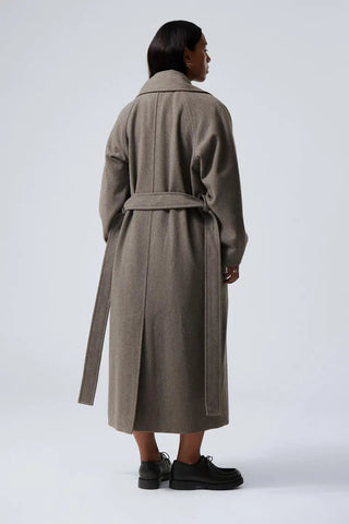 Emilia | Lange oversized wollen damesjas