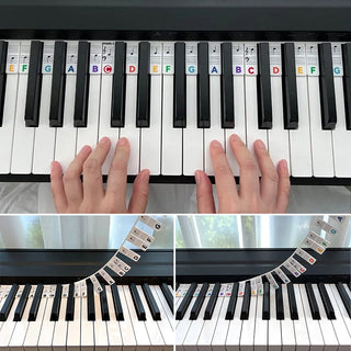 Afneembare notenbalkstickers voor pianokeyboard