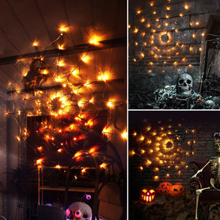 Halloween decoratieve LED-verlichting met spinnenweb