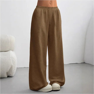 Feline | Casual en comfortabele joggingbroek Donkerbruin