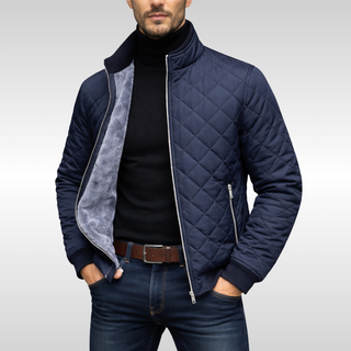 HAYES GEWATTEERDE JAS | BETROUWBARE WARMTE marineblauw