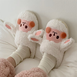 Fluffy Animal Pantoffels | De schattigste pantoffels! Witte schaap