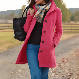 Helga | Klassieke winterjas voor dames Roze