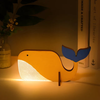 Wildlife lamp-hout-acryl-animal-meter lamp LED Night Light