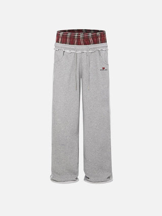 Jazzlyn | Stijlvolle Grijze Joggingbroek met Dubbele Tailleband Grijs