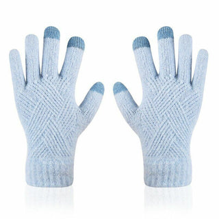 Reladine | Gebreide handschoenen, warm en veelzijdig Lichtblauw