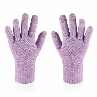 Reladine | Gebreide handschoenen, warm en veelzijdig Paars