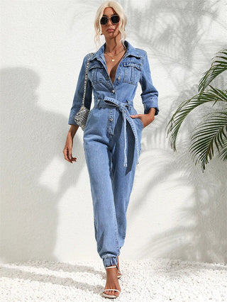 Lena | Casual denim jumpsuit