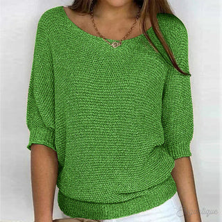 Louisa | Elegante Gebreide Trui Groen
