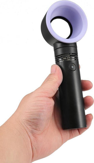 Draagbare mini-ventilator - oplaadbaar - handventilator Zwart