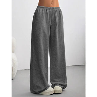 Nora | Casual effen joggingbroek Donkergrijs