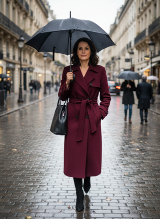 Quinty | Trenchcoat met riem voor dames