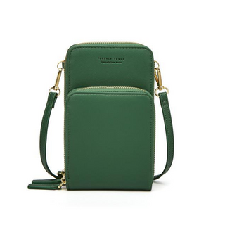 Rina | Design leren handtasje voor je telefoon Groen