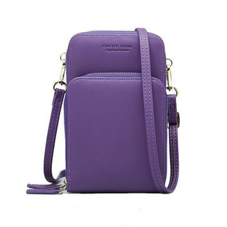 Rina | Design leren handtasje voor je telefoon Paars