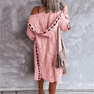 Evelyn | Stijlvol Lang Vest - Comfy met Capuchon