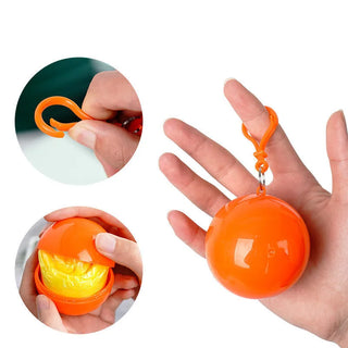 Draagbare mini regenponcho voor de winter | Sleutelhanger met haakje - Ufrugtbar