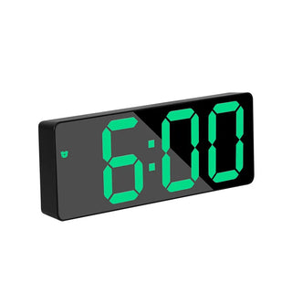 SmartWake – Digitale Wekker Met Alarmfunctie en Spiegel Zwart en groen