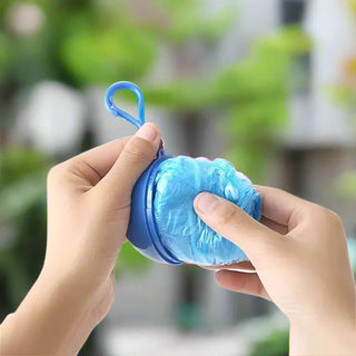 Draagbare mini regenponcho voor de winter | Sleutelhanger met haakje - Ufrugtbar