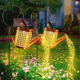 LED-hanglantaarn op zonne-energie in gietervorm | Waterdichte tuin- en padverlichting - KetTern