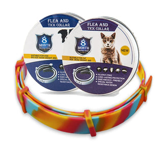 SafeGuard - Vlooien- en Tekenhalsband voor Honden & Katten | 8 Maanden Bescherming Kleurrijk