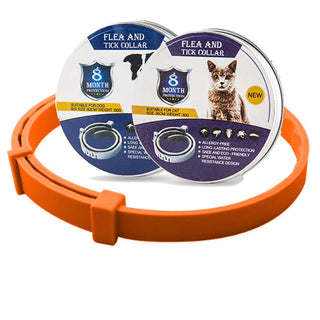 SafeGuard - Vlooien- en Tekenhalsband voor Honden & Katten | 8 Maanden Bescherming Oranje