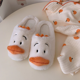 Fluffy Animal Pantoffels | De schattigste pantoffels! Witte eend 42-43