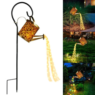 LED-hanglantaarn op zonne-energie in gietervorm | Waterdichte tuin- en padverlichting - KetTern
