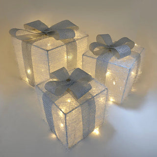 Verlichte kerstcadeaudoosjes | LED-lichtboxset voor binnen en buiten - GlowBox