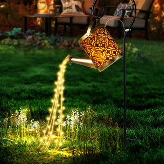 LED-hanglantaarn op zonne-energie in gietervorm | Waterdichte tuin- en padverlichting - KetTern