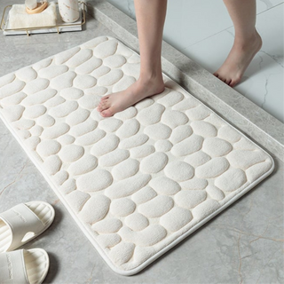 Stone Absorbmat 1+1 Gratis Natte Vloer Badkamer Douchemat Wit 1+1 Gratis