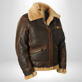 Thomas™ | Exclusief pilotenjack met bontkraag