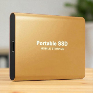 Draagbare 4K Video Externe SSD voor Filmmakers - Snelle Opslag tot 30TB, 1050MB/s Goud