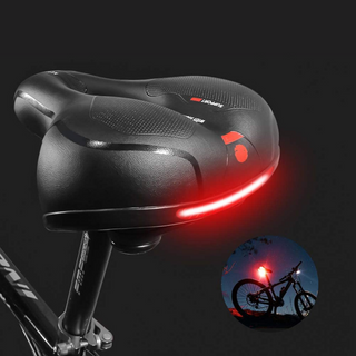 Ridden | Comfortabel fietszadel - extra zacht, inclusief reflector Rood