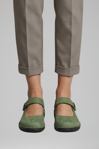 Dames Mary Jane Flats met Bandjesluiting voor Dagelijks Gebruik Groen