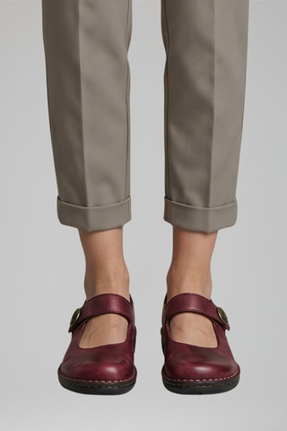 Dames Mary Jane Flats met Bandjesluiting voor Dagelijks Gebruik Rood