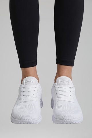 Dames Wandelschoenen met Vetersluiting voor de Hele Dag Comfort Wit