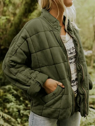Noelle | Casual Overgangsjack Legergroen