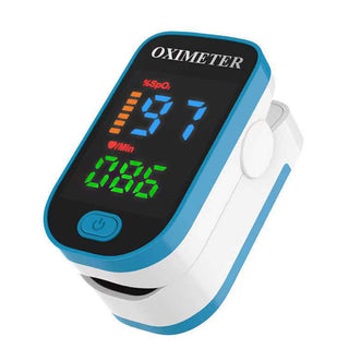 Draagbare Niet-Invasieve Zuurstofmeter - Zuurstofgehalte & Hartslag Onyx-meter Blauw (kleurenscherm)