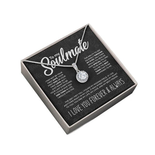 Sprankelende ronde ketting - voor mijn soulmate
