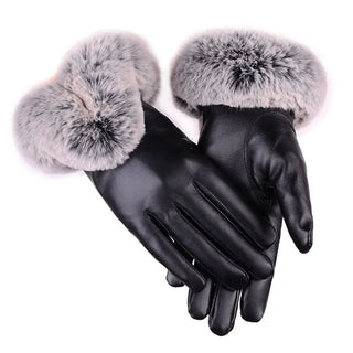 Mable | Leren handschoenen, stijlvol en warm Zwart