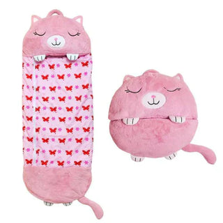 Slaapzak en kussen in één - BetSleep Roze kat