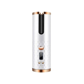 Draadloze Auto Curler | Draagbare automatische krultang Wit