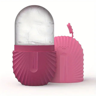 Ice-Face roller voor de huid Roze