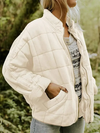 Dames Casual Overgangsjas met Comfortabele Pasvorm en Tijdloze Stijl Beige