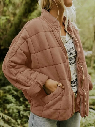 Dames Casual Overgangsjas met Comfortabele Pasvorm en Tijdloze Stijl Bruin